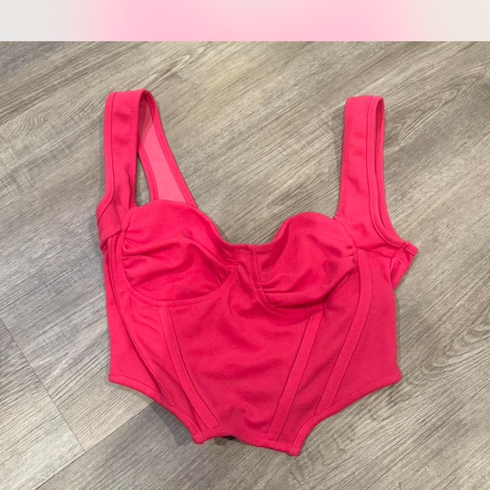 SHEIN Hot Pink Bustier Top
